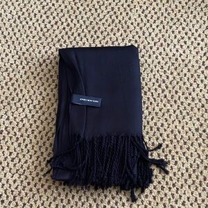 Jones New York Classic Black Fringe Scarf